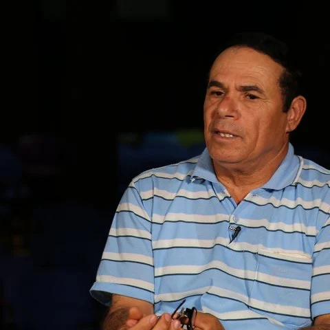 Mohamed Sassi Gattari pendant l'enregistrement de son témoignage